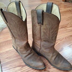 Vintage Durango Cowboy Boots - Size 8.5 Vintage Brown Genuine Leather